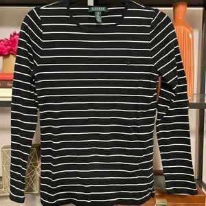 Ralph Lauren black and white long sleeve